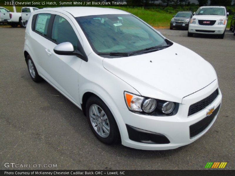 Summit White / Jet Black/Dark Titanium 2012 Chevrolet Sonic LS Hatch