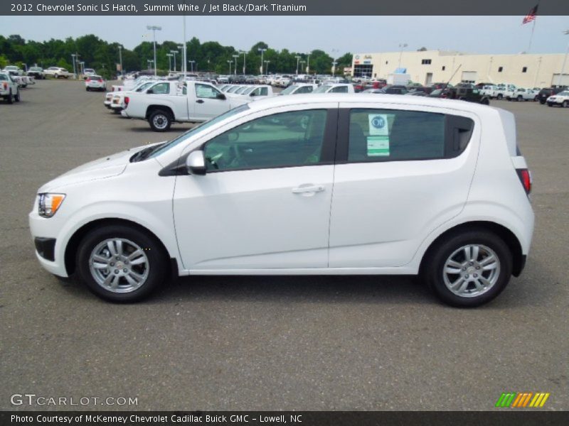 Summit White / Jet Black/Dark Titanium 2012 Chevrolet Sonic LS Hatch