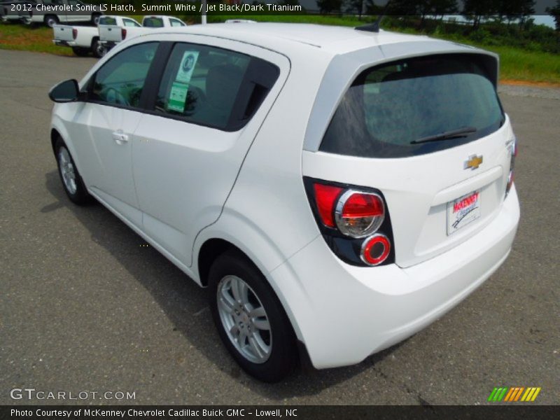 Summit White / Jet Black/Dark Titanium 2012 Chevrolet Sonic LS Hatch