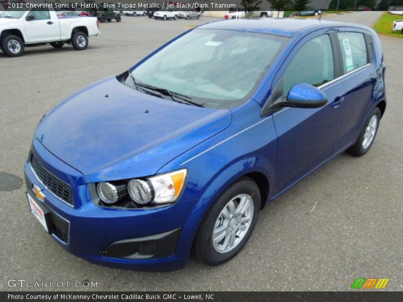 Blue Topaz Metallic / Jet Black/Dark Titanium 2012 Chevrolet Sonic LT Hatch