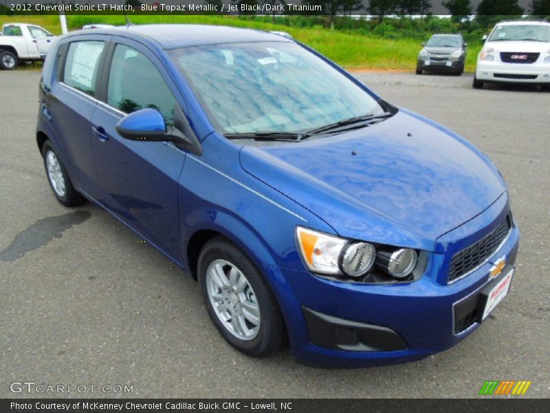 Blue Topaz Metallic / Jet Black/Dark Titanium 2012 Chevrolet Sonic LT Hatch