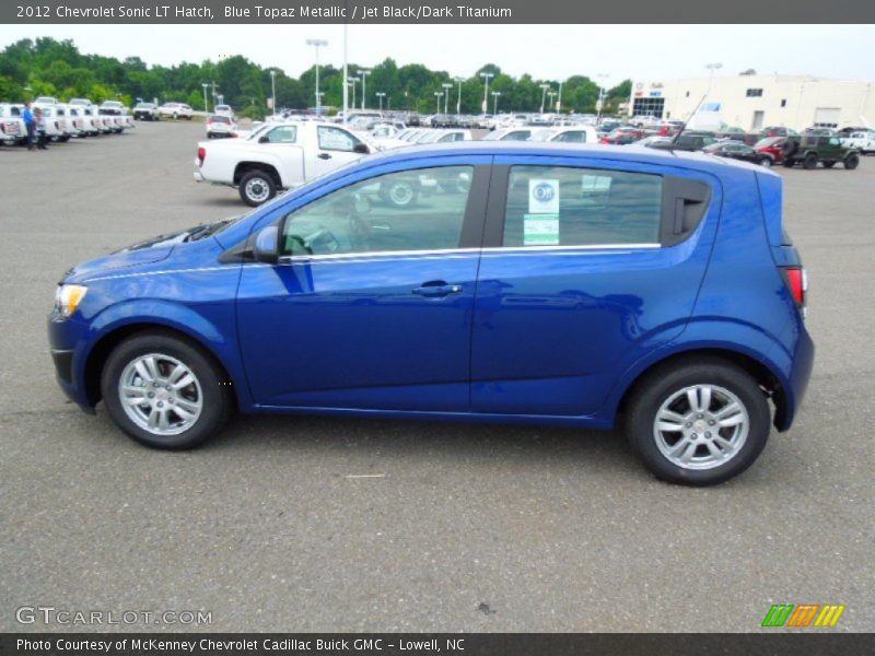 Blue Topaz Metallic / Jet Black/Dark Titanium 2012 Chevrolet Sonic LT Hatch