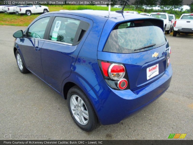 Blue Topaz Metallic / Jet Black/Dark Titanium 2012 Chevrolet Sonic LT Hatch