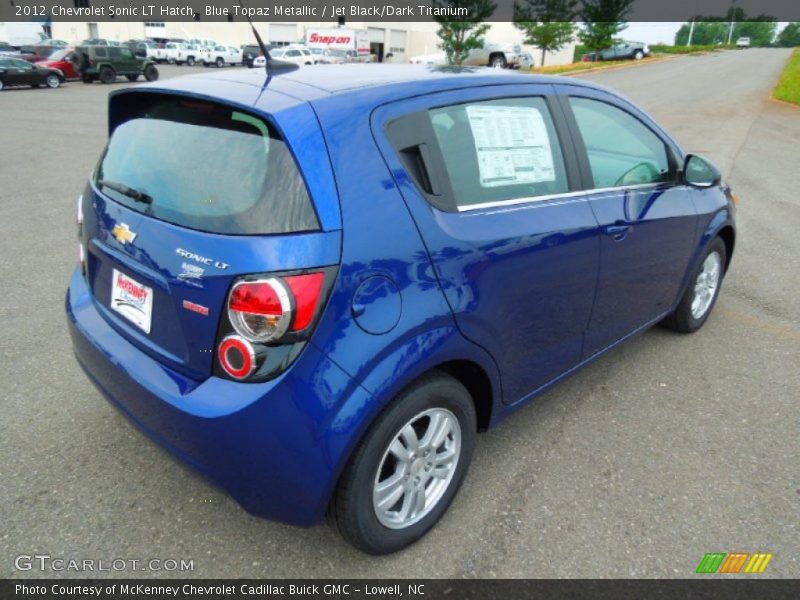 Blue Topaz Metallic / Jet Black/Dark Titanium 2012 Chevrolet Sonic LT Hatch