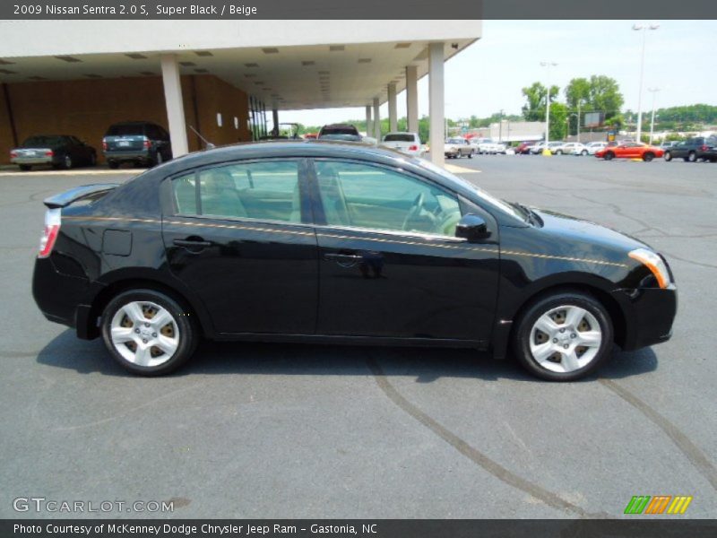 Super Black / Beige 2009 Nissan Sentra 2.0 S