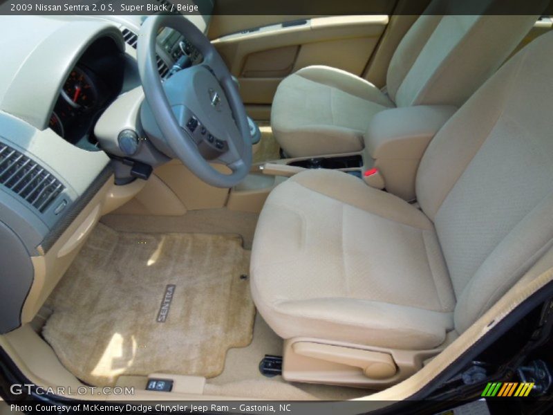Super Black / Beige 2009 Nissan Sentra 2.0 S