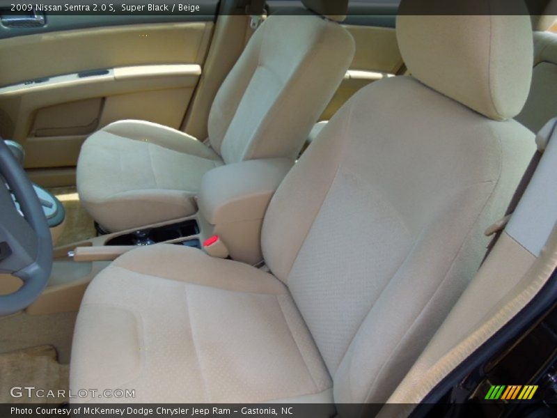 Super Black / Beige 2009 Nissan Sentra 2.0 S