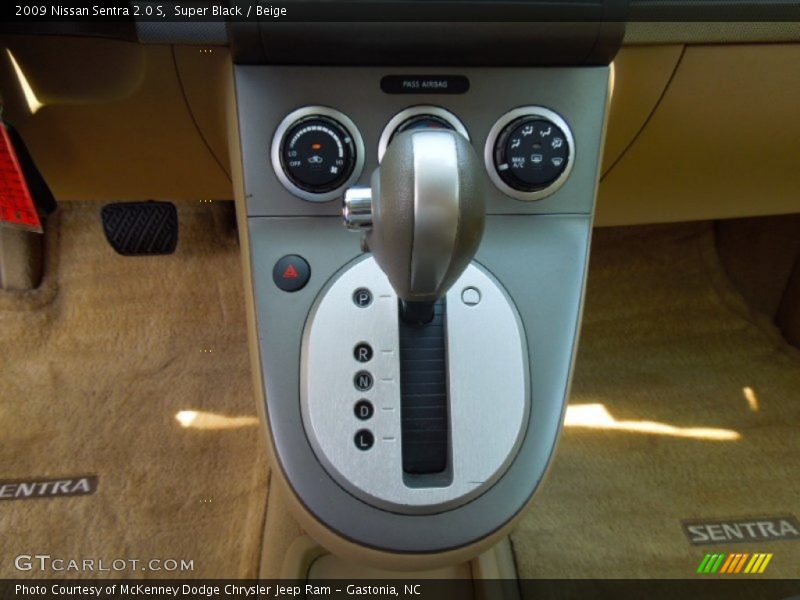 Super Black / Beige 2009 Nissan Sentra 2.0 S