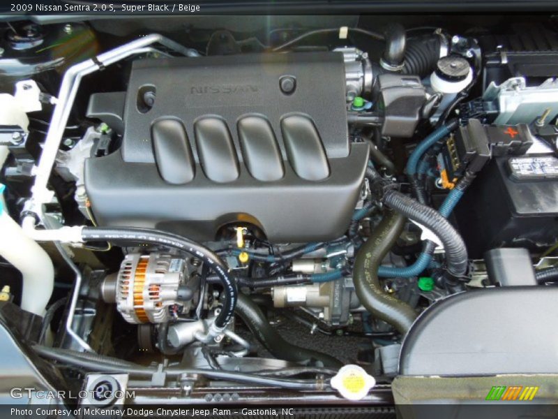 Super Black / Beige 2009 Nissan Sentra 2.0 S