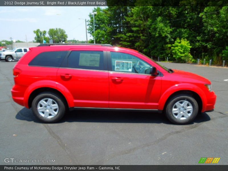 Bright Red / Black/Light Frost Beige 2012 Dodge Journey SE