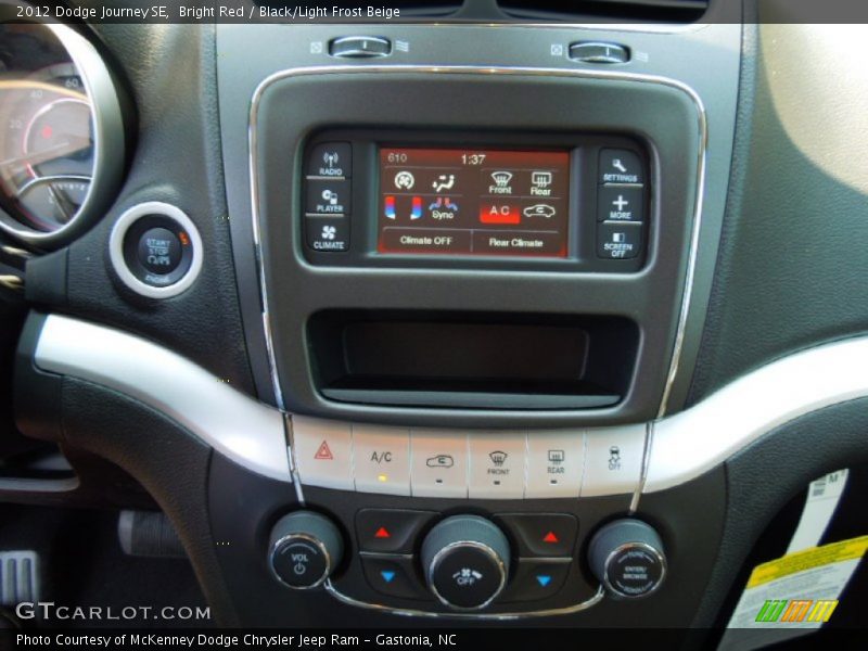 Bright Red / Black/Light Frost Beige 2012 Dodge Journey SE