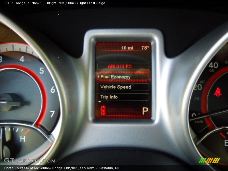 Bright Red / Black/Light Frost Beige 2012 Dodge Journey SE