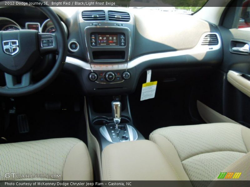 Bright Red / Black/Light Frost Beige 2012 Dodge Journey SE
