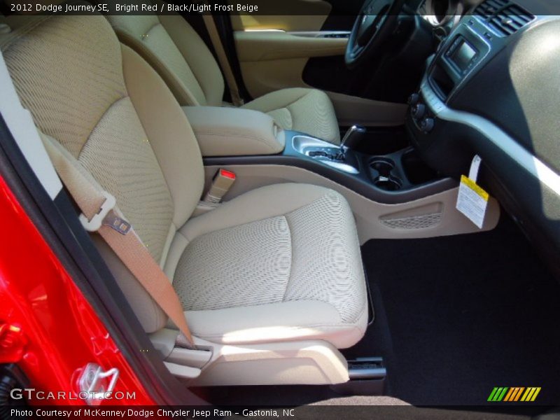 Bright Red / Black/Light Frost Beige 2012 Dodge Journey SE