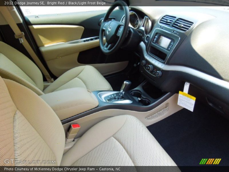 Bright Red / Black/Light Frost Beige 2012 Dodge Journey SE