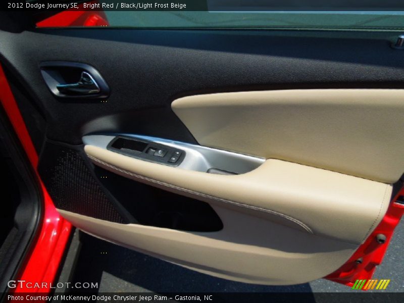 Bright Red / Black/Light Frost Beige 2012 Dodge Journey SE