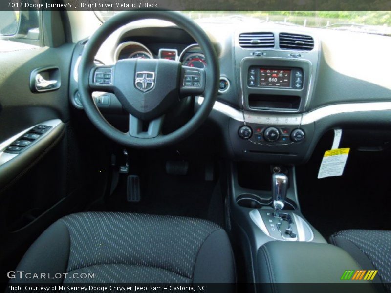 Bright Silver Metallic / Black 2012 Dodge Journey SE
