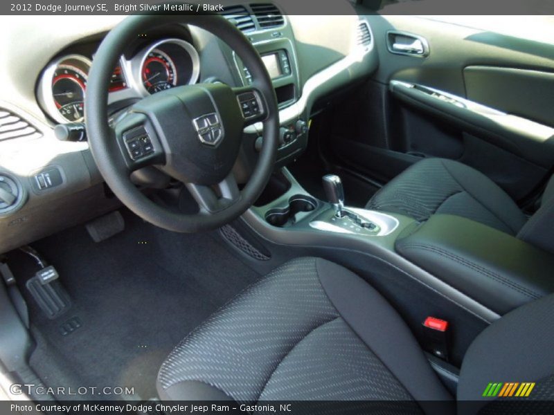 Bright Silver Metallic / Black 2012 Dodge Journey SE