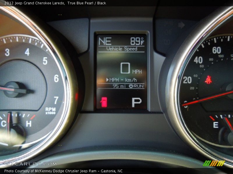 True Blue Pearl / Black 2012 Jeep Grand Cherokee Laredo