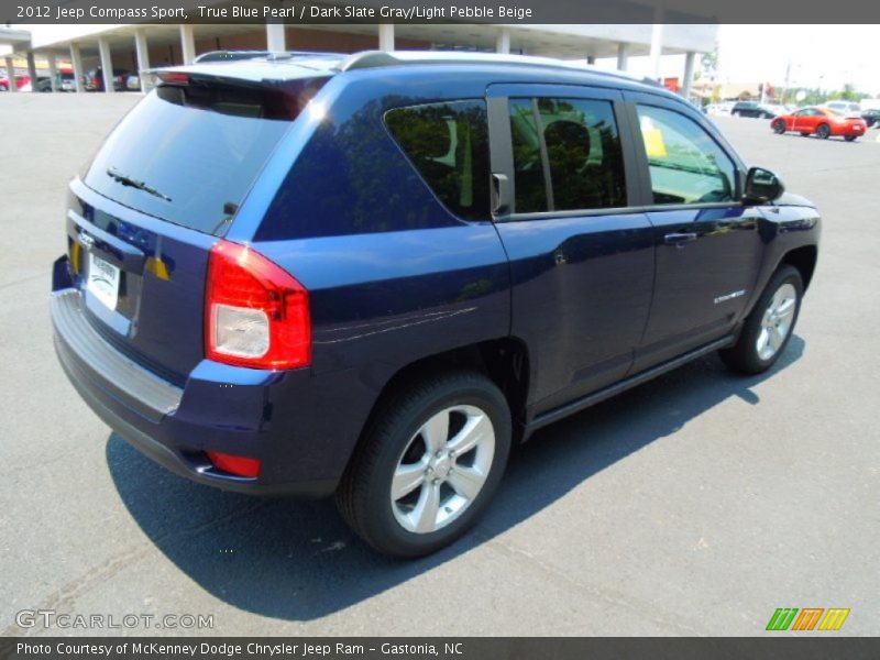 True Blue Pearl / Dark Slate Gray/Light Pebble Beige 2012 Jeep Compass Sport
