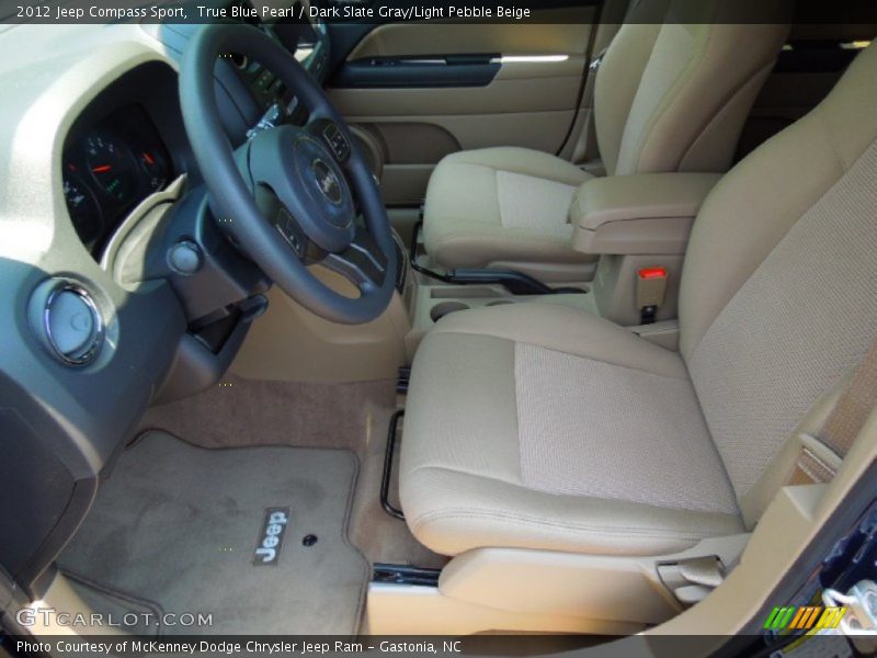 True Blue Pearl / Dark Slate Gray/Light Pebble Beige 2012 Jeep Compass Sport