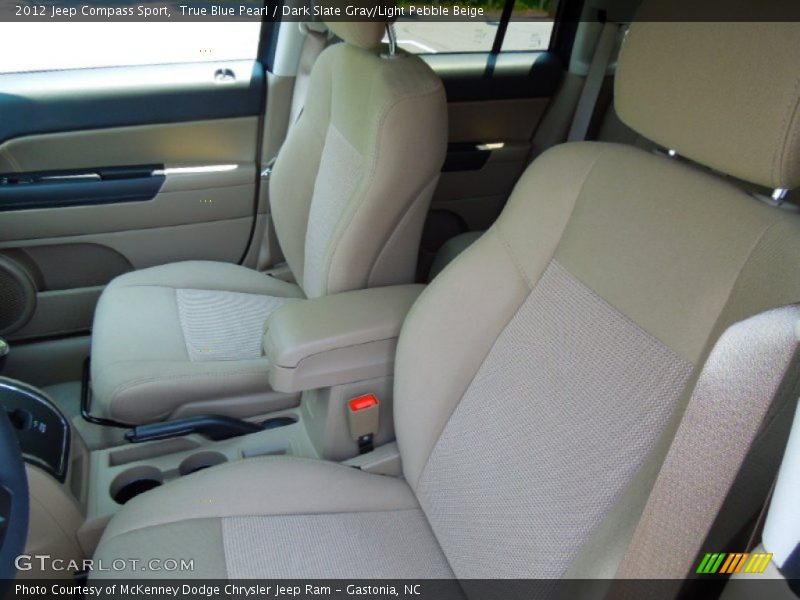 True Blue Pearl / Dark Slate Gray/Light Pebble Beige 2012 Jeep Compass Sport