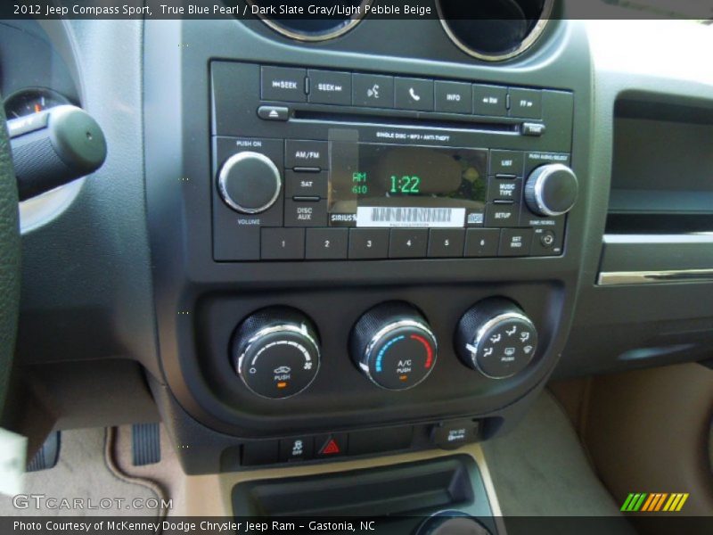 True Blue Pearl / Dark Slate Gray/Light Pebble Beige 2012 Jeep Compass Sport