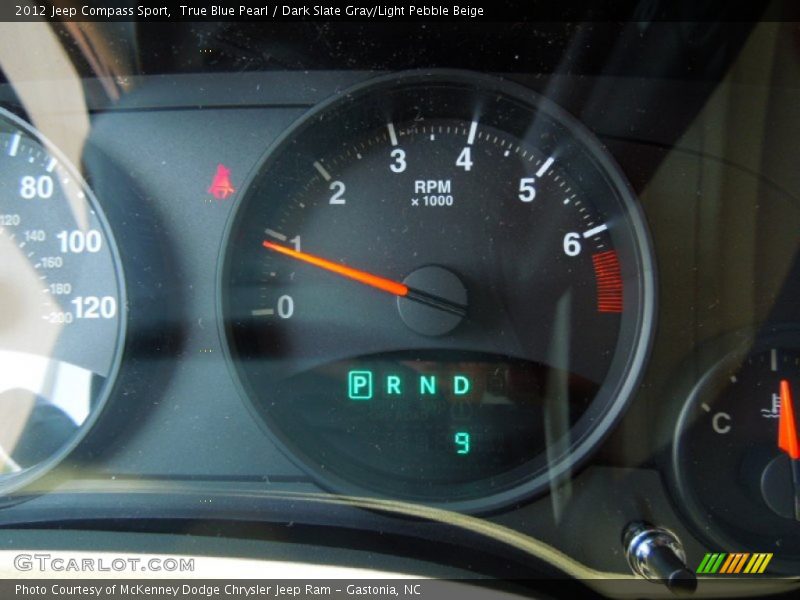 True Blue Pearl / Dark Slate Gray/Light Pebble Beige 2012 Jeep Compass Sport