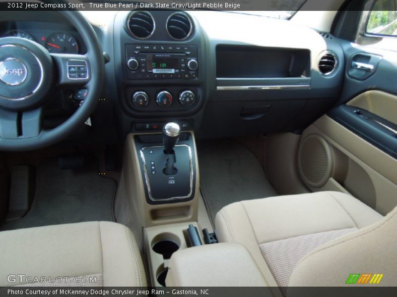 True Blue Pearl / Dark Slate Gray/Light Pebble Beige 2012 Jeep Compass Sport