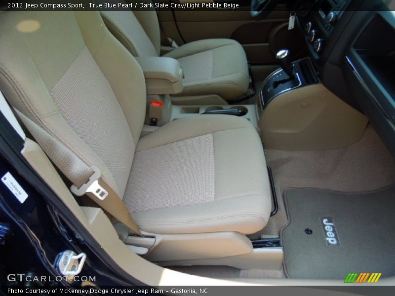 True Blue Pearl / Dark Slate Gray/Light Pebble Beige 2012 Jeep Compass Sport