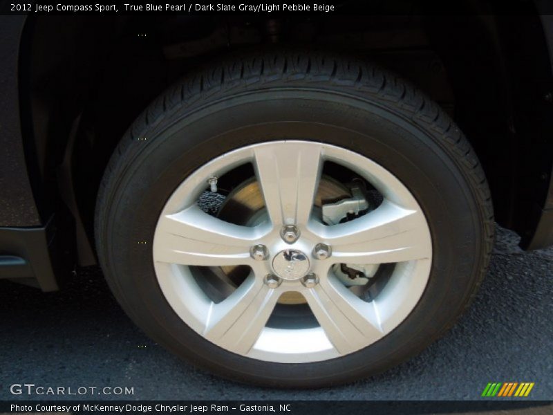 True Blue Pearl / Dark Slate Gray/Light Pebble Beige 2012 Jeep Compass Sport