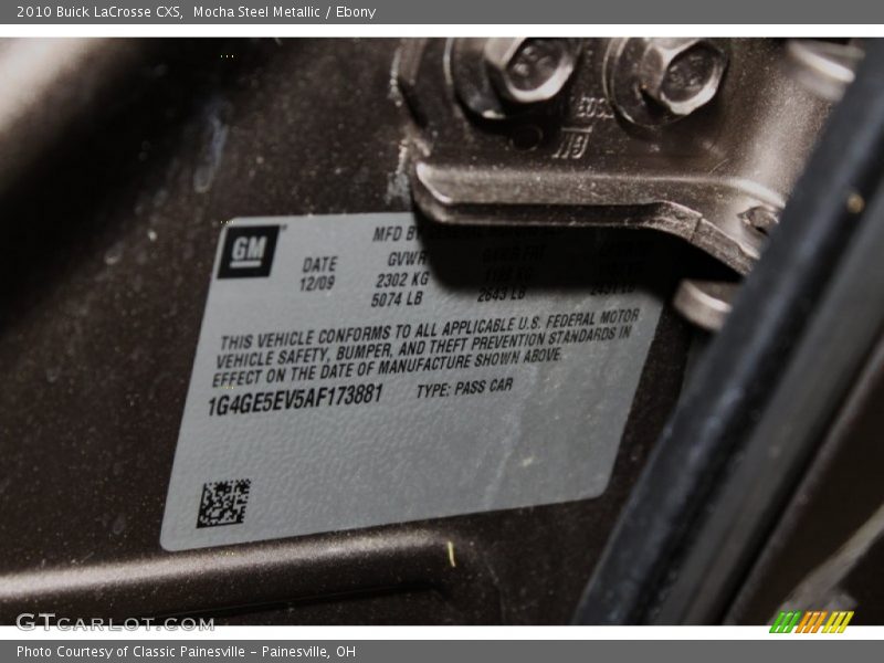 Mocha Steel Metallic / Ebony 2010 Buick LaCrosse CXS
