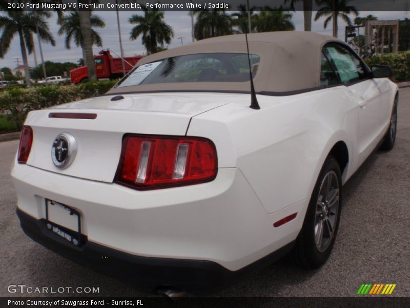 Performance White / Saddle 2010 Ford Mustang V6 Premium Convertible
