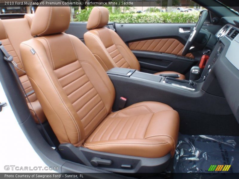  2010 Mustang V6 Premium Convertible Saddle Interior