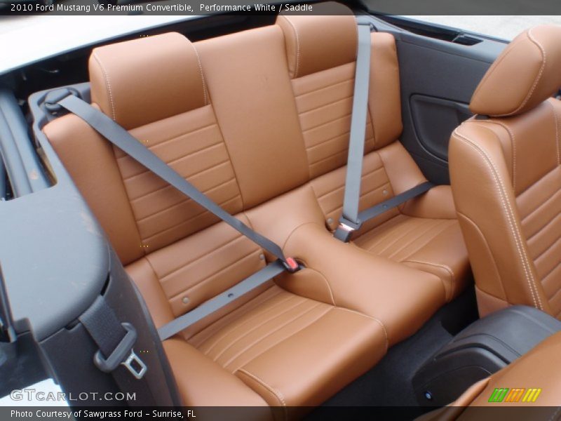 Rear Seat of 2010 Mustang V6 Premium Convertible