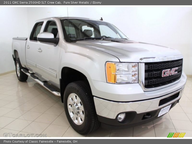 Pure Silver Metallic / Ebony 2011 GMC Sierra 2500HD SLT Crew Cab