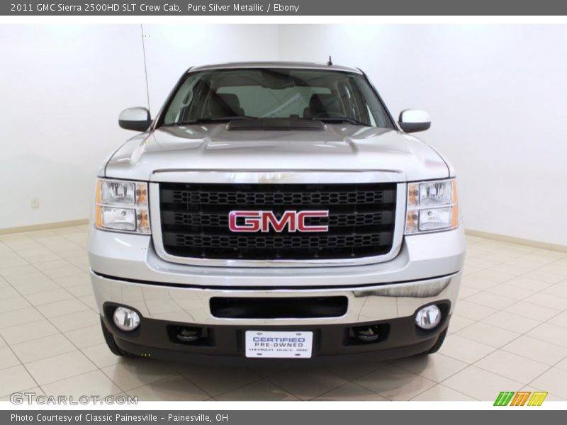 Pure Silver Metallic / Ebony 2011 GMC Sierra 2500HD SLT Crew Cab