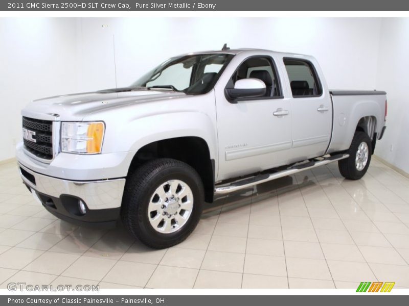 Pure Silver Metallic / Ebony 2011 GMC Sierra 2500HD SLT Crew Cab