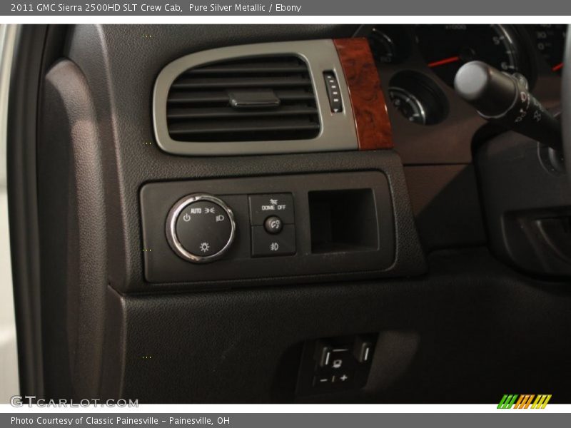 Pure Silver Metallic / Ebony 2011 GMC Sierra 2500HD SLT Crew Cab