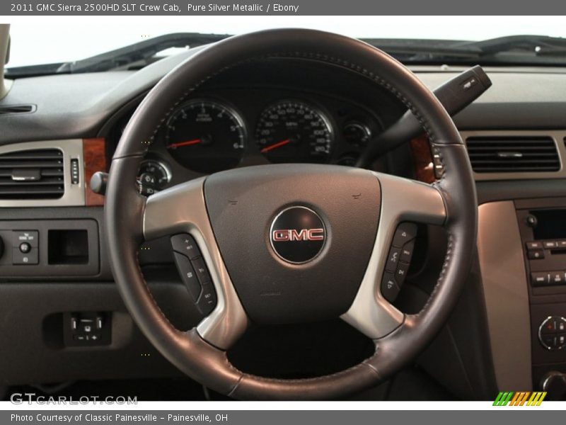 Pure Silver Metallic / Ebony 2011 GMC Sierra 2500HD SLT Crew Cab