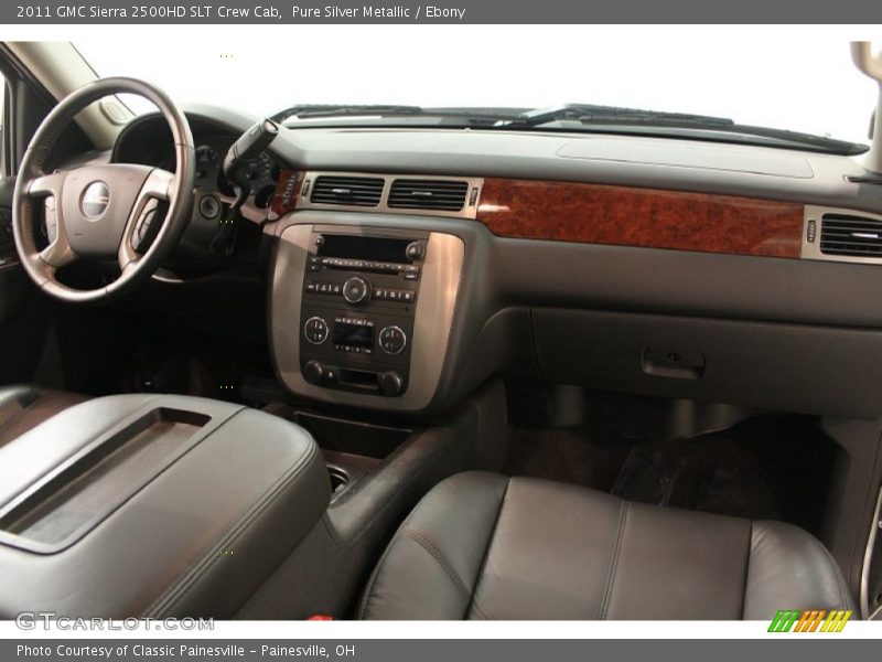 Pure Silver Metallic / Ebony 2011 GMC Sierra 2500HD SLT Crew Cab