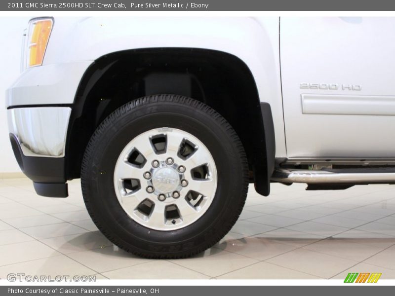 Pure Silver Metallic / Ebony 2011 GMC Sierra 2500HD SLT Crew Cab