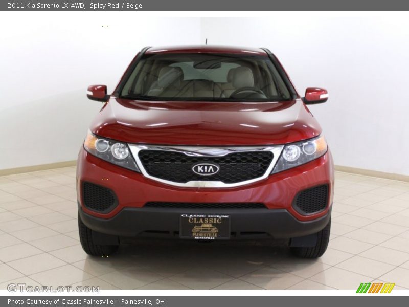 Spicy Red / Beige 2011 Kia Sorento LX AWD