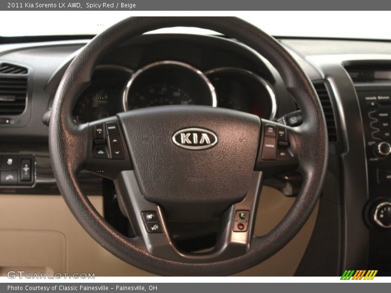 Spicy Red / Beige 2011 Kia Sorento LX AWD