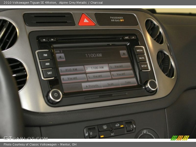 Alpine Grey Metallic / Charcoal 2010 Volkswagen Tiguan SE 4Motion