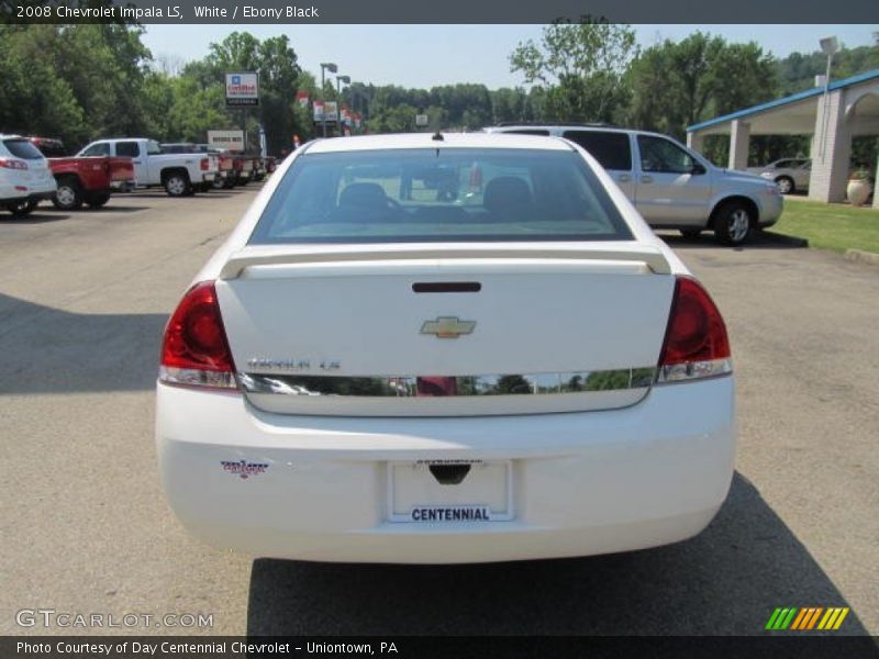 White / Ebony Black 2008 Chevrolet Impala LS