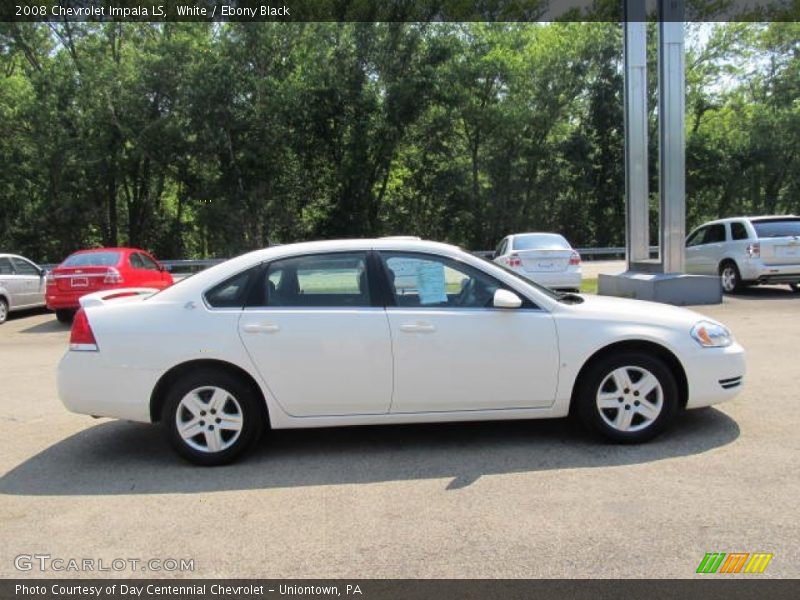 White / Ebony Black 2008 Chevrolet Impala LS
