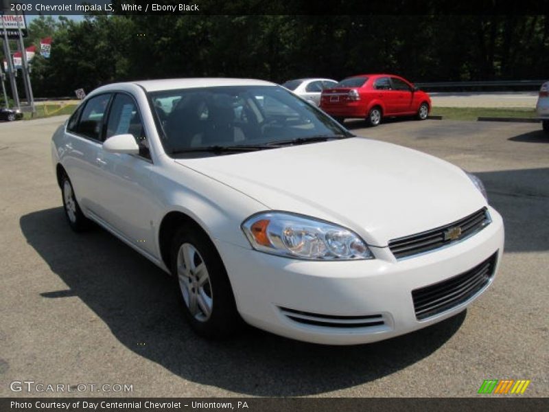 White / Ebony Black 2008 Chevrolet Impala LS