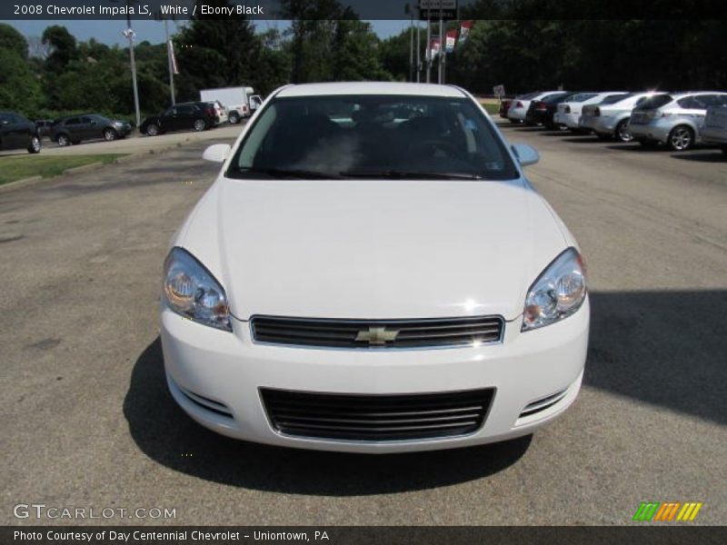 White / Ebony Black 2008 Chevrolet Impala LS