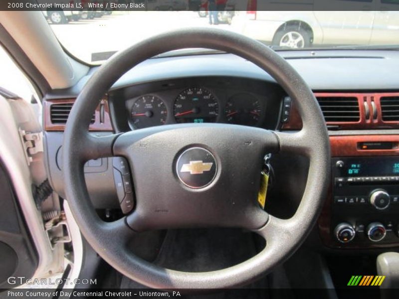 White / Ebony Black 2008 Chevrolet Impala LS